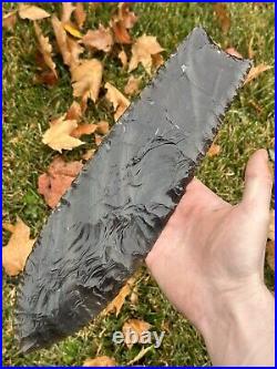 12 1/2 Massive Super Rare Obsidian Clovis Point, Indian Artifact, Arrowheads