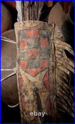 1800s NATIVE AMERICAN PARFLESH QUIVER ARROWS VERY NICE QUALITY! HTF RARE