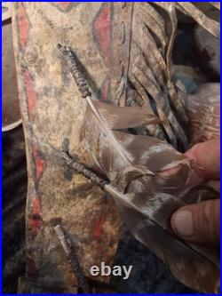 1800s NATIVE AMERICAN PARFLESH QUIVER ARROWS VERY NICE QUALITY! HTF RARE