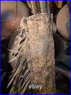 1800s NATIVE AMERICAN PARFLESH QUIVER ARROWS VERY NICE QUALITY! HTF RARE