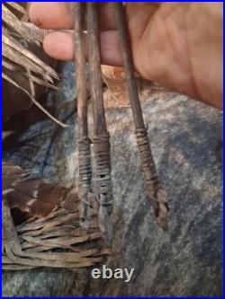 1800s NATIVE AMERICAN PARFLESH QUIVER ARROWS VERY NICE QUALITY! HTF RARE