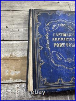 1853 RARE Native American History Book American Aboriginal Portfolio Plates