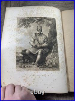 1853 RARE Native American History Book American Aboriginal Portfolio Plates