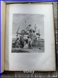 1853 RARE Native American History Book American Aboriginal Portfolio Plates