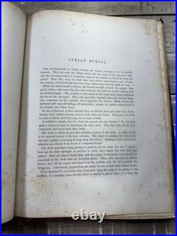 1853 RARE Native American History Book American Aboriginal Portfolio Plates