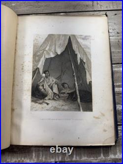1853 RARE Native American History Book American Aboriginal Portfolio Plates