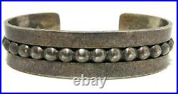 1980's Old Pawn Tom Hawk Navajo Sterling Silver Cuff Bracelet Rare Design