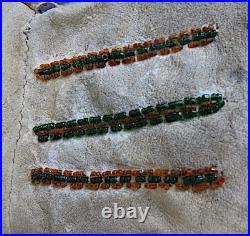 19th. C. Rare Native American Indian Duel Flag Gauntlet Gloves, USA & British