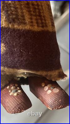 2 MARY FRANCES WOODS NATIVE AMERICAN INDIAN DOLLS! VERY OLD RARE! Hand Painted