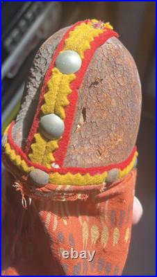 2 MARY FRANCES WOODS NATIVE AMERICAN INDIAN DOLLS! VERY OLD RARE! Hand Painted