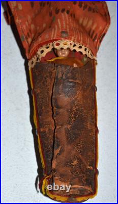 2 MARY FRANCES WOODS NATIVE AMERICAN INDIAN DOLLS! VERY OLD RARE! Hand Painted