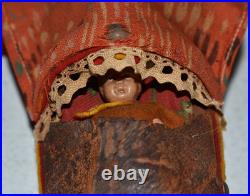 2 MARY FRANCES WOODS NATIVE AMERICAN INDIAN DOLLS! VERY OLD RARE! Hand Painted