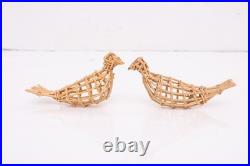 2 RARE Hupa Yurok Karuk Openwork Basket Native American FIGURAL BIRDS EFFIGIES