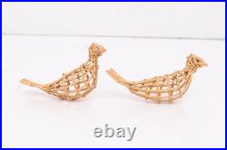 2 RARE Hupa Yurok Karuk Openwork Basket Native American FIGURAL BIRDS EFFIGIES