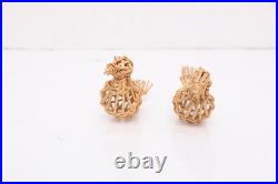 2 RARE Hupa Yurok Karuk Openwork Basket Native American FIGURAL BIRDS EFFIGIES