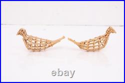 2 RARE Hupa Yurok Karuk Openwork Basket Native American FIGURAL BIRDS EFFIGIES