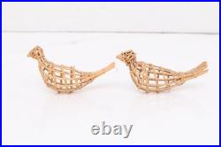 2 RARE Hupa Yurok Karuk Openwork Basket Native American FIGURAL BIRDS EFFIGIES