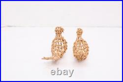 2 RARE Hupa Yurok Karuk Openwork Basket Native American FIGURAL BIRDS EFFIGIES