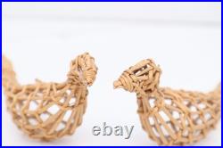 2 RARE Hupa Yurok Karuk Openwork Basket Native American FIGURAL BIRDS EFFIGIES