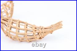 2 RARE Hupa Yurok Karuk Openwork Basket Native American FIGURAL BIRDS EFFIGIES