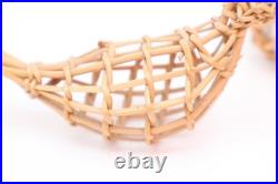 2 RARE Hupa Yurok Karuk Openwork Basket Native American FIGURAL BIRDS EFFIGIES