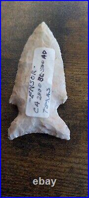 2000 B. C. Ensor Texas Rare Native American Arrowhead Artifact 2.25 Museum Piece
