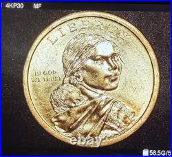 2010 P Sacagawea Native American Dollar Error, Edge Lettering RARE Coin Error