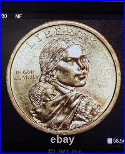 2010 P Sacagawea Native American Dollar Error, Edge Lettering RARE Coin Error