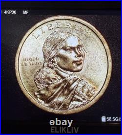 2010 P Sacagawea Native American Dollar Error, Edge Lettering RARE Coin Error