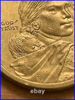 2010 P Sacagawea Native American Dollar Error, Edge Lettering RARE Coin Error