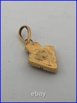21k Gold Native American Signed Authentic Arrow Head Pendant Gold Vintage Rare