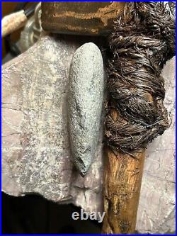 2Authentic Michigan Native American Indian Stone Axe Head Ancient Rare Artifact