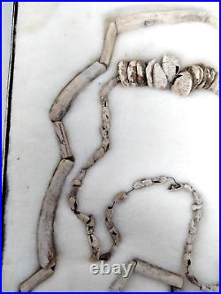 2pc Set RARE Hohokam Beaded Necklaces, One with Shells Native American
