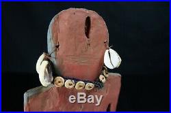 77# RARE! Antique Kachina DOLL PANEL, With Necklace SHELL Earrings, Mid 20th