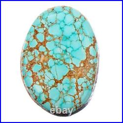 #8 NUMBER EIGHT Turquoise Cabochon Cab RARE 6.70ct Spiderwebbed NATURAL GEM OLD