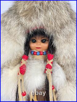 A Beautiful and Rare Native American Baby Papoose Cradleboard Doll Wall Hanging