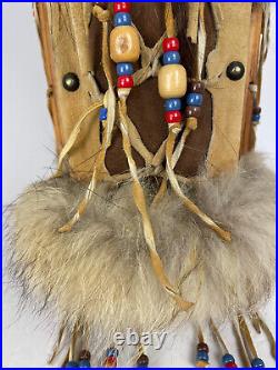 A Beautiful and Rare Native American Baby Papoose Cradleboard Doll Wall Hanging