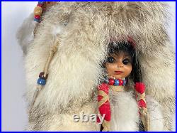 A Beautiful and Rare Native American Baby Papoose Cradleboard Doll Wall Hanging