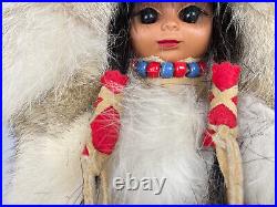 A Beautiful and Rare Native American Baby Papoose Cradleboard Doll Wall Hanging