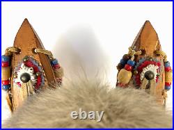 A Beautiful and Rare Native American Baby Papoose Cradleboard Doll Wall Hanging