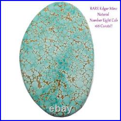 A++ NUMBER EIGHT Turquoise Cabochon Cab #8 RARE 168ct Spiderwebbed NATURAL GEM