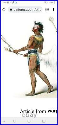 ANTIQUE 1920s LOUISIANA CHOCTAW STICKBALL STICKS! DECORATED VERY RARE SUPER