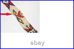 ANTIQUE NATIVE AMERICAN SEED BEAD BELT EAGLE BUCKLE CHILD's WOMEN's RARE