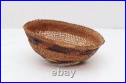 ANTIQUE RARE NORTHWEST COAST TLINGIT 6.5 Woven Hat BASKET NATIVE AMERICAN