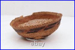ANTIQUE RARE NORTHWEST COAST TLINGIT 6.5 Woven Hat BASKET NATIVE AMERICAN