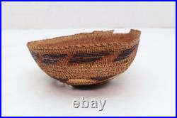 ANTIQUE RARE NORTHWEST COAST TLINGIT 6.5 Woven Hat BASKET NATIVE AMERICAN