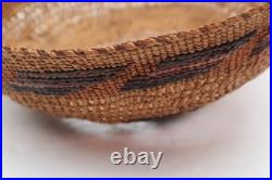ANTIQUE RARE NORTHWEST COAST TLINGIT 6.5 Woven Hat BASKET NATIVE AMERICAN