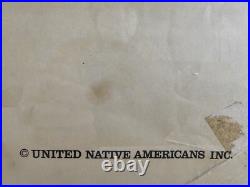 ART Rare Vintage Antique United Native Americans Poster 35x23 Oglala Dakota
