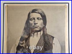 ART Rare Vintage Antique United Native Americans Poster 35x23 Oglala Dakota