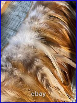 ARTURO BURRAY OLSON Beverly Hills RARE Native American Suede Feathers Beads READ